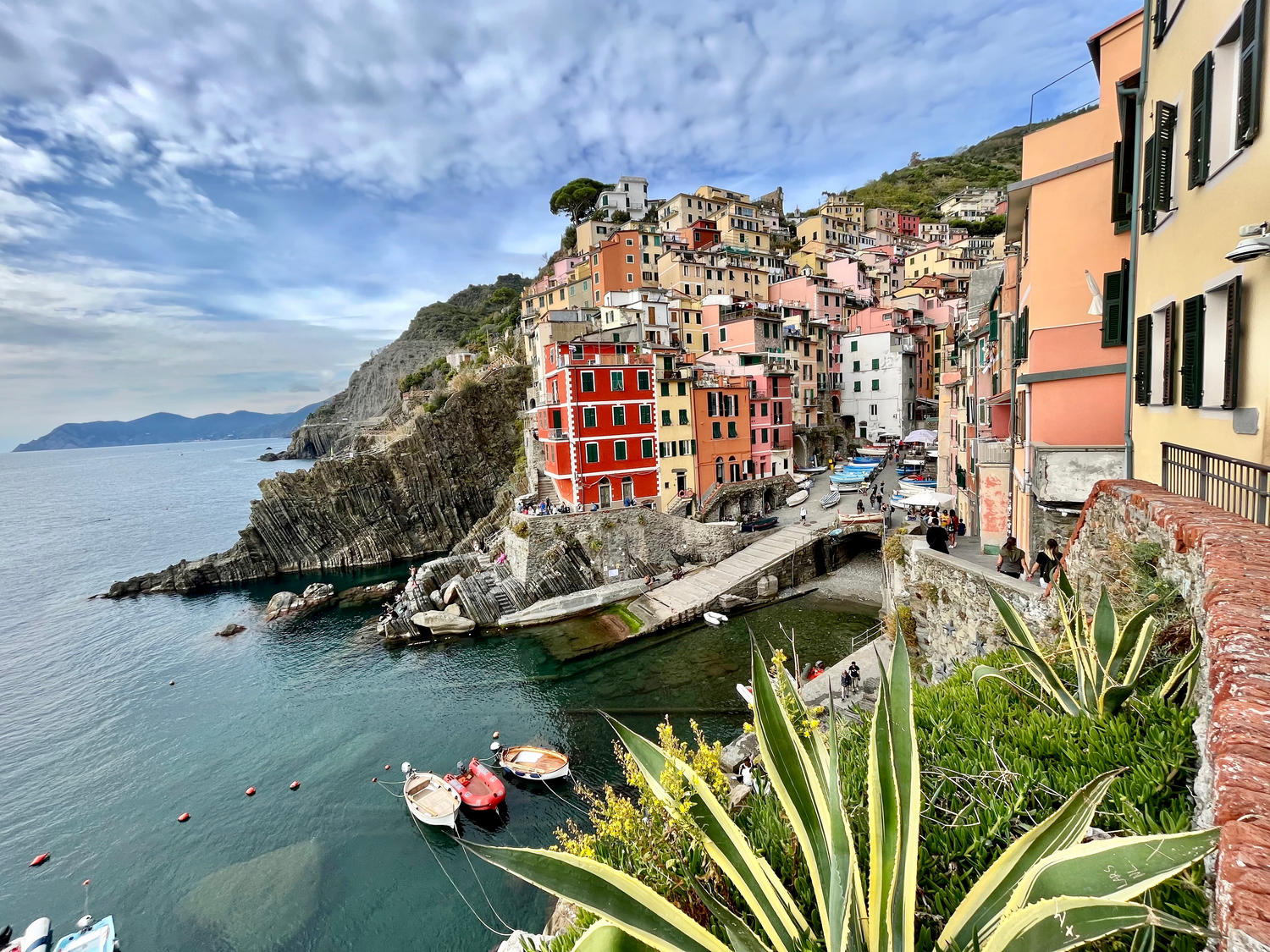 A view from the village 'Riomaggiore' on the Cinque Terre