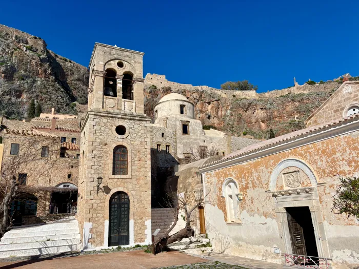 A square at the old town of Monemvasia