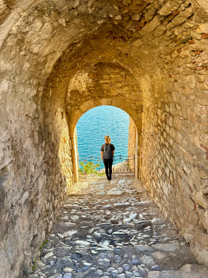 One of the many views of Nafplio Castle overlooking the sea