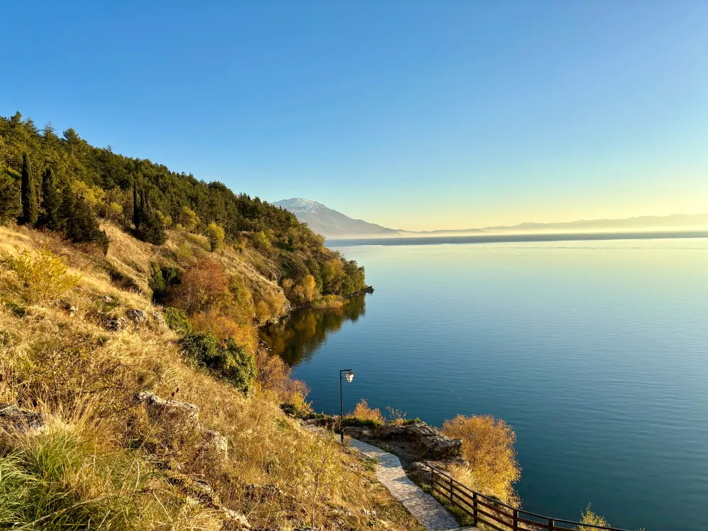 Sunset view on Lake Ohrid