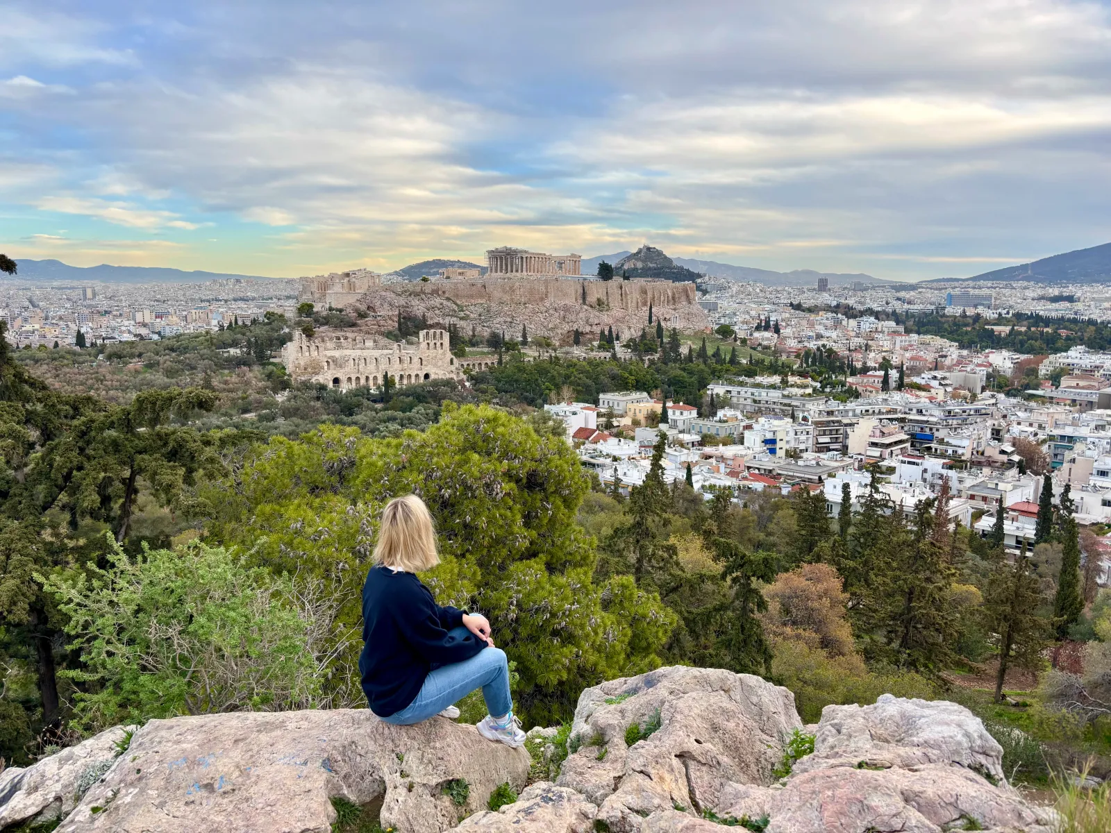 View over the acropolis from the Philopappos Hills